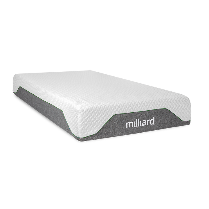 A White Milliard Memory Foam Mattress Laid Flat for Display