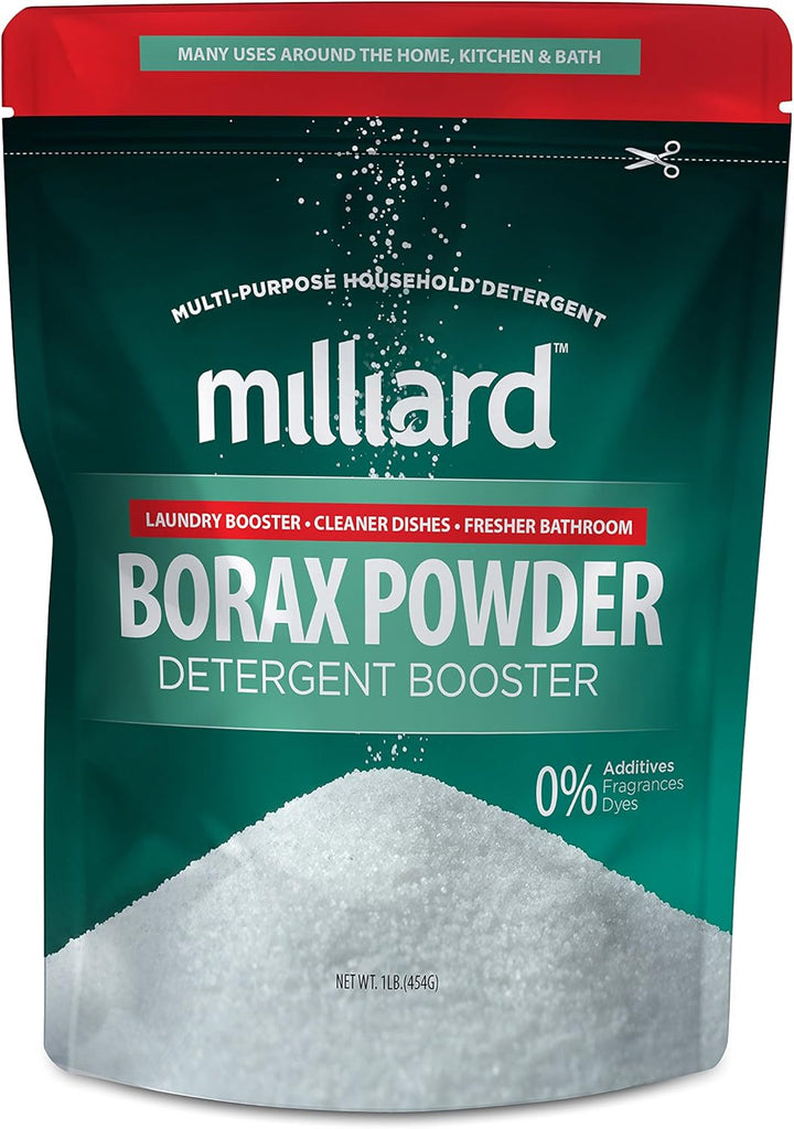 Milliard Borax Powder Laundry Booster, Pure Natural Multipurpose Cleaner and Detergent