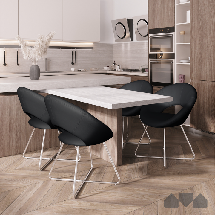 Circle Leather Accent Chair