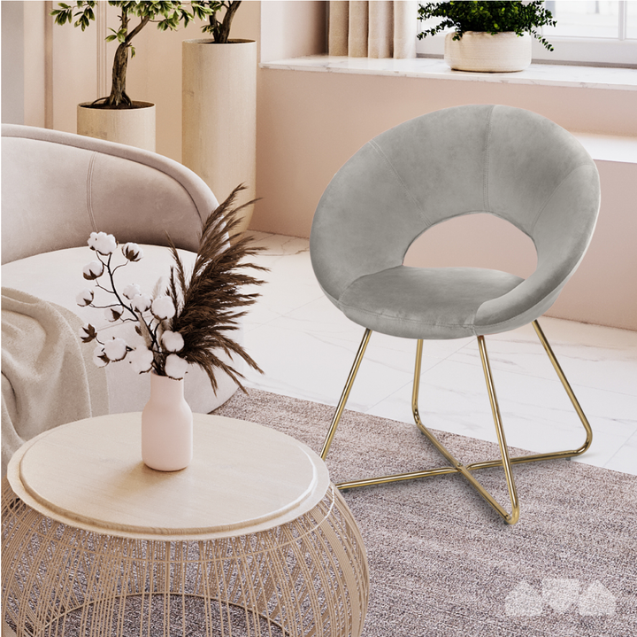 Circle Velvet Accent Chair