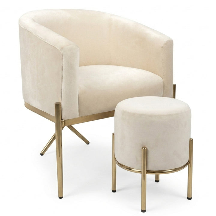 Milliard Arm Chair and Accent Ottoman Set